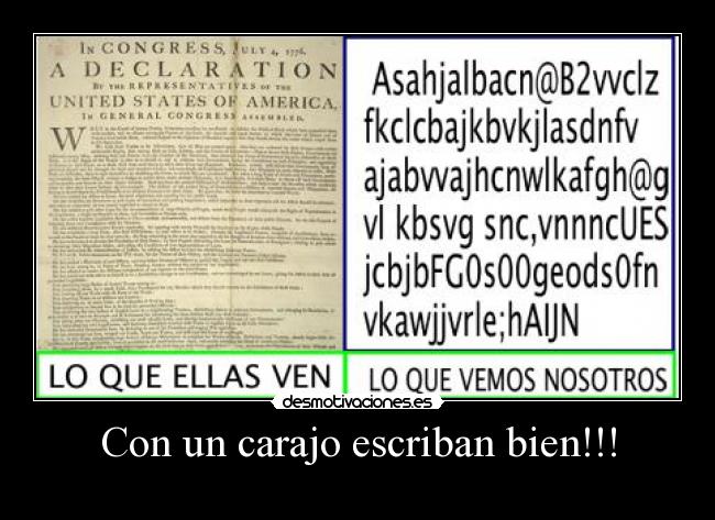 Con un carajo escriban bien!!! -