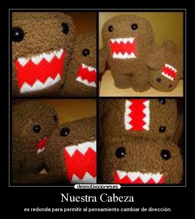 Nuestra Cabeza - es redonda para permitir al pensamiento cambiar de dirección.