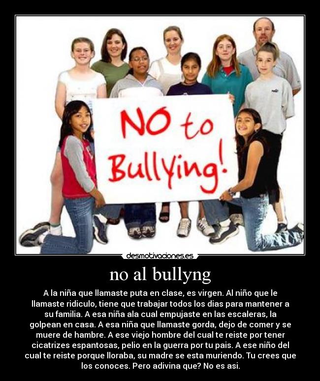 no al bullyng -