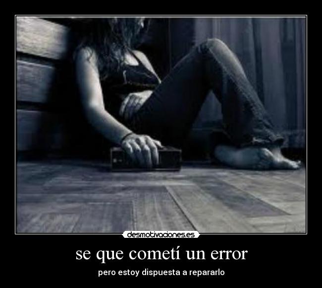 se que cometí un error -