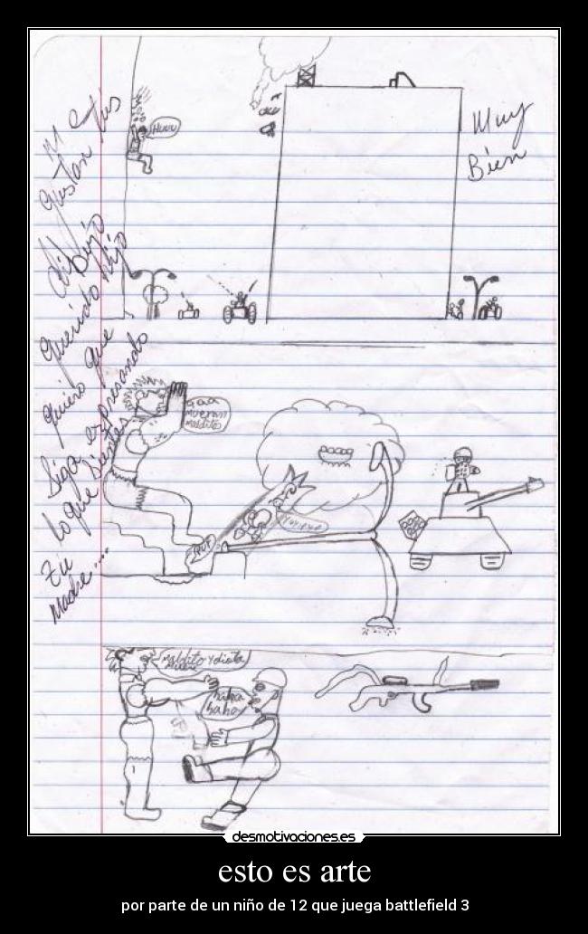 esto es arte - por parte de un niño de 12 que juega battlefield 3