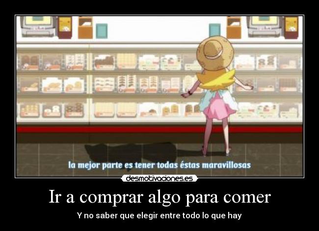 Ir a comprar algo para comer -
