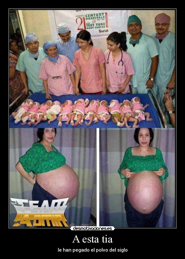 A esta tia - le han pegado el polvo del siglo