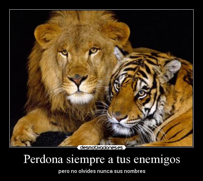 Perdona siempre a tus enemigos - pero no olvides nunca sus nombres