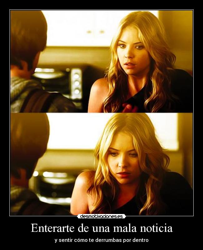 Enterarte de una mala noticia - y sentir cómo te derrumbas por dentro