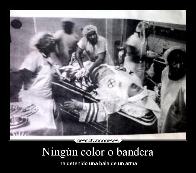 Ningún color o bandera - ha detenido una bala de un arma