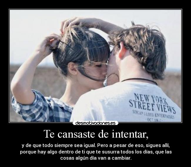 Te cansaste de intentar, - 