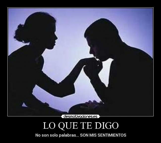LO QUE TE DIGO - No son solo palabras... SON MIS SENTIMIENTOS