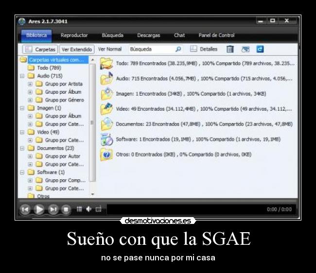 carteles sgae miles descargas desmotivaciones