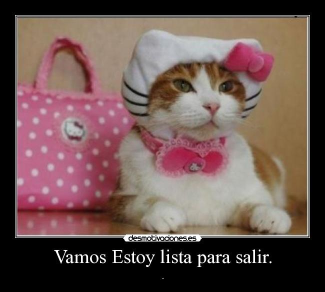 Vamos Estoy lista para salir. -