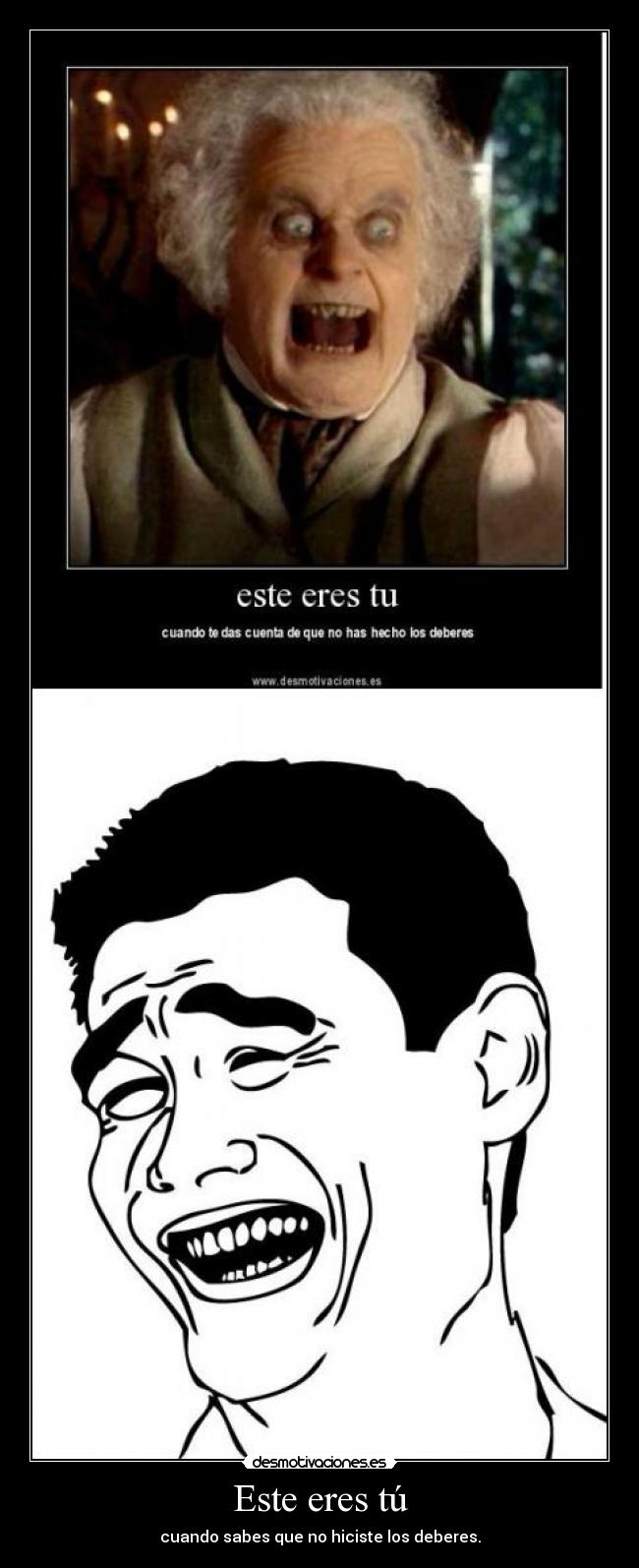 Este eres tú - cuando sabes que no hiciste los deberes.