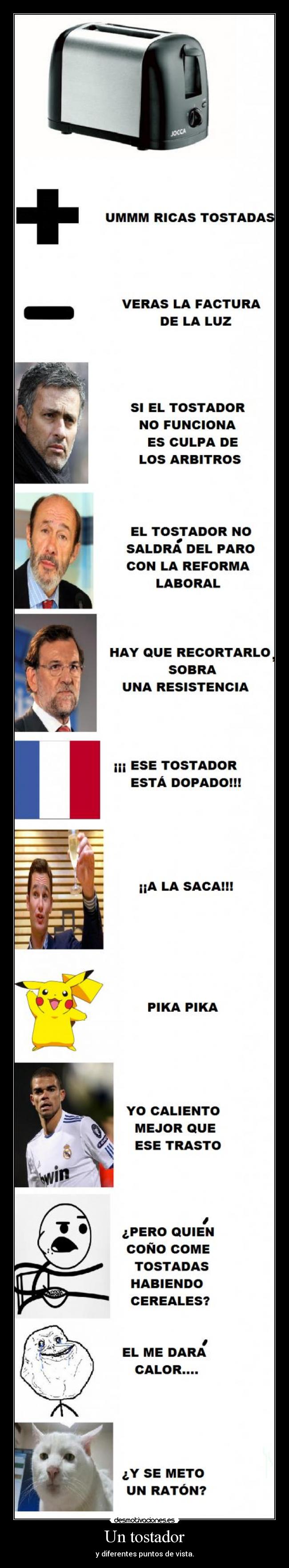 Un tostador - y diferentes puntos de vista.