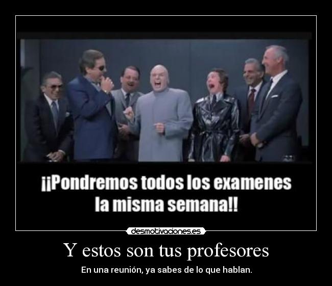 Y estos son tus profesores -