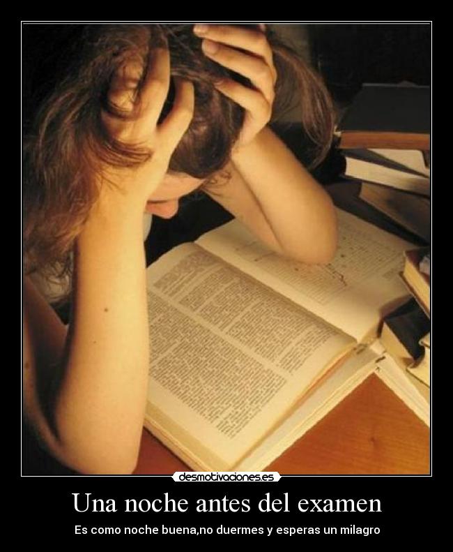 Una noche antes del examen - 