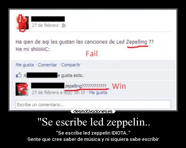 carteles led zeppelin fail desmotivaciones