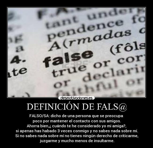 DEFINICIÓN DE FALS@ -
