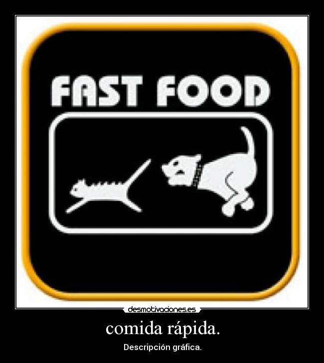 comida rápida. - Descripción gráfica.