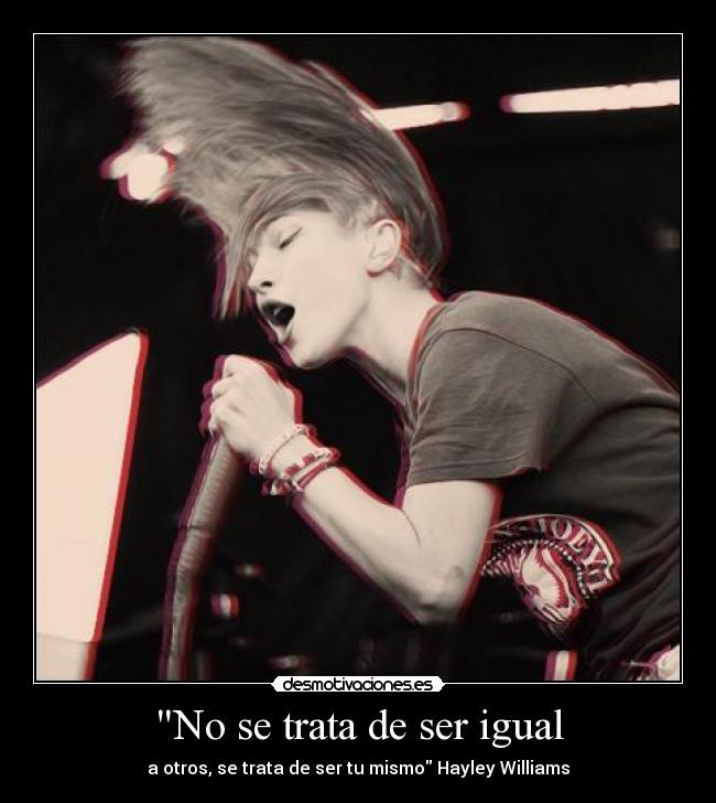 No se trata de ser igual - 