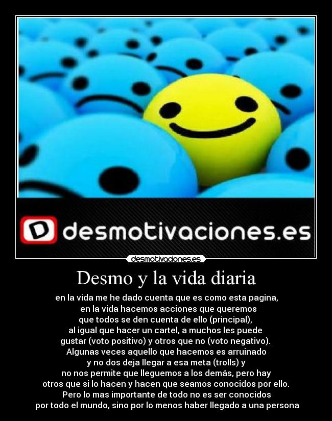 Desmo y la vida diaria -