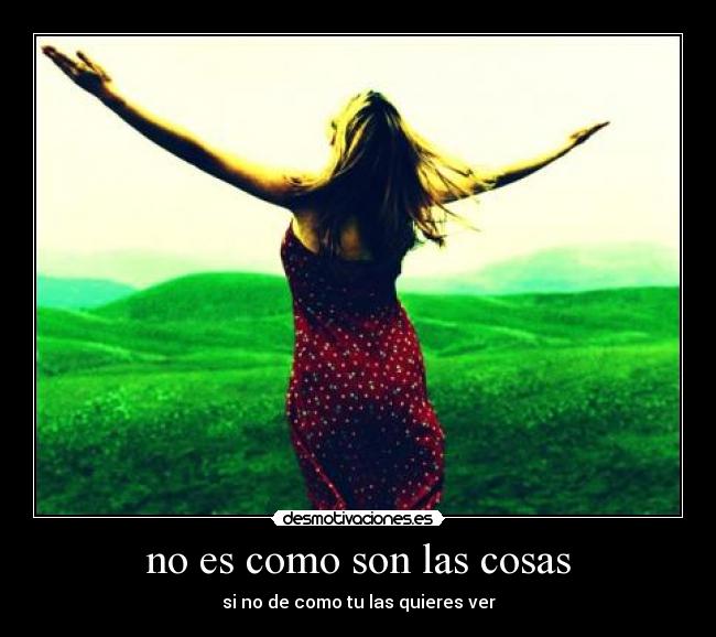 no es como son las cosas - 