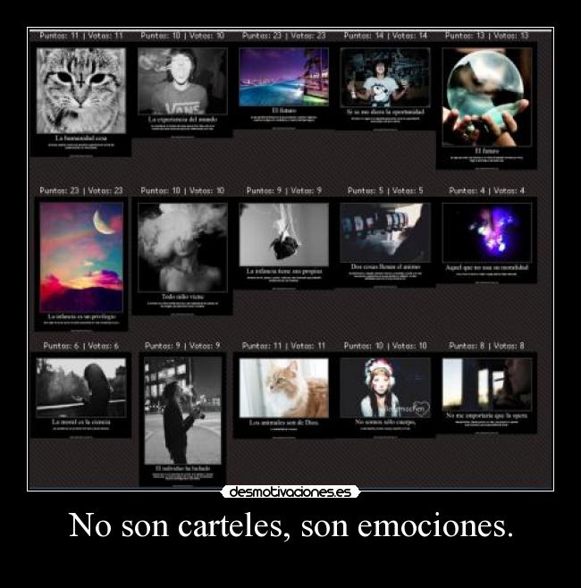 No son carteles, son emociones. - 