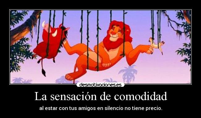 La sensación de comodidad - 