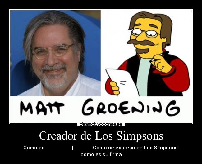 Creador de Los Simpsons - 