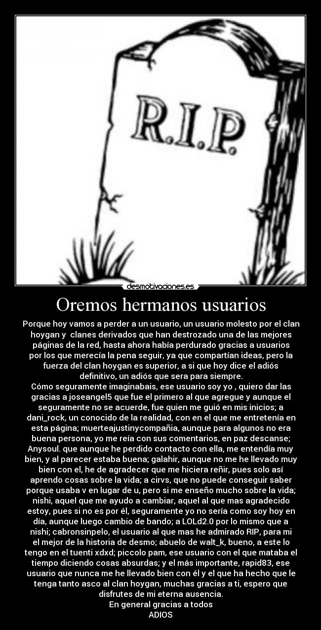 Oremos hermanos usuarios - 