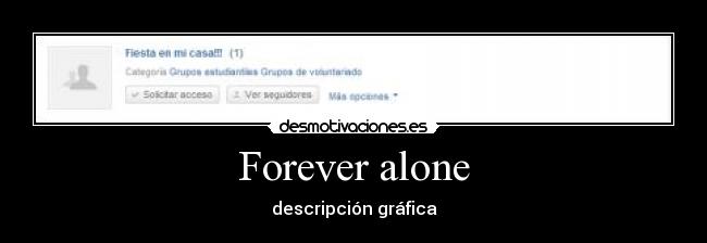 Forever alone - descripción gráfica
