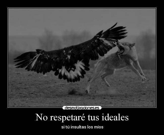 No respetaré tus ideales -