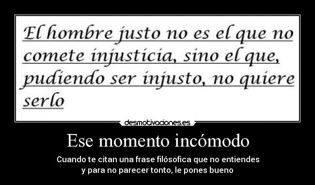 Ese momento incómodo - 