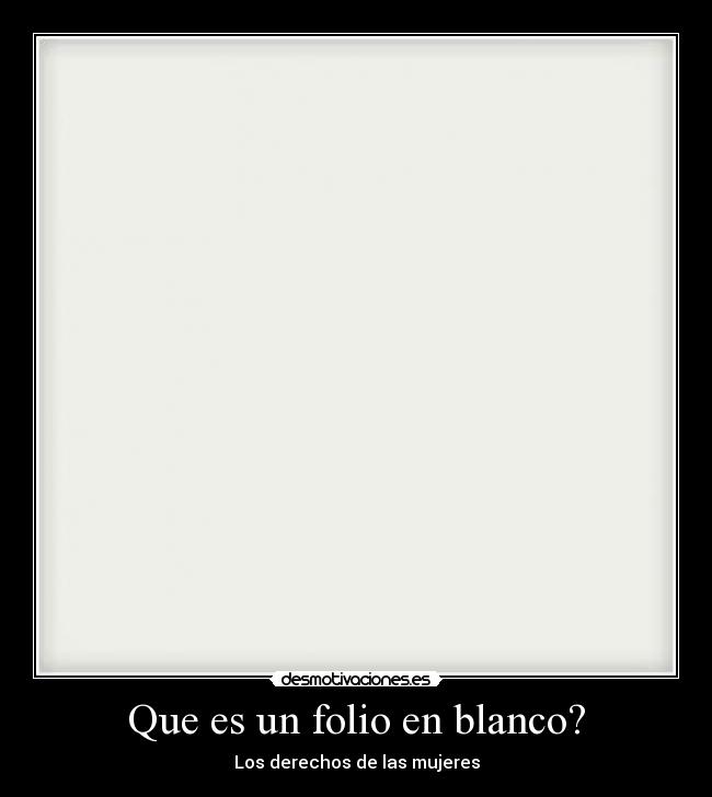 Que es un folio en blanco? -