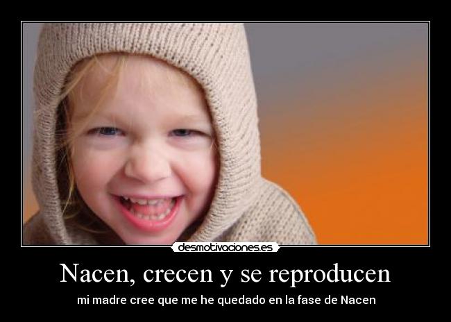 Nacen, crecen y se reproducen - mi madre cree que me he quedado en la fase de Nacen