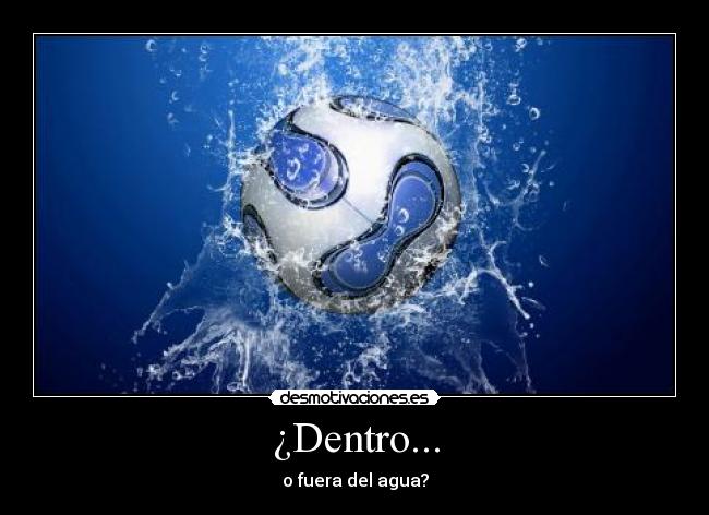 ¿Dentro... - o fuera del agua?