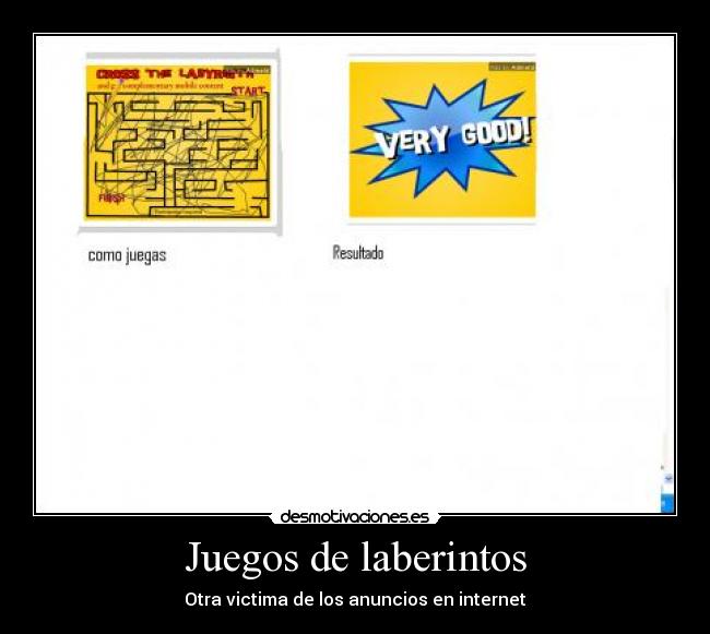 Juegos de laberintos - Otra victima de los anuncios en internet