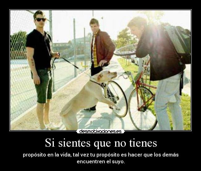 Si sientes que no tienes - propósito en la vida, tal vez tu propósito es hacer que los demás encuentren el suyo.