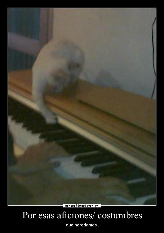 Por esas aficiones/ costumbres - que heredamos .