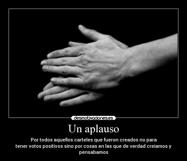 Un aplauso -