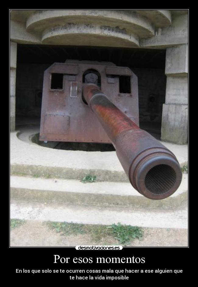 Por esos momentos - En los que solo se te ocurren cosas mala que hacer a ese alguien que
te hace la vida imposible