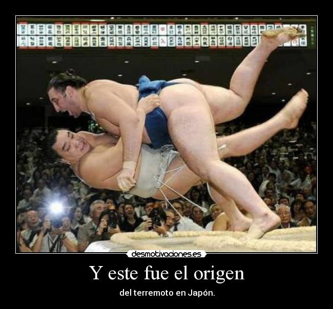 Y este fue el origen - del terremoto en Japón.