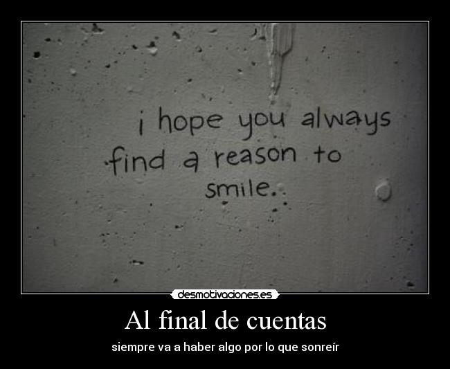 Al final de cuentas -