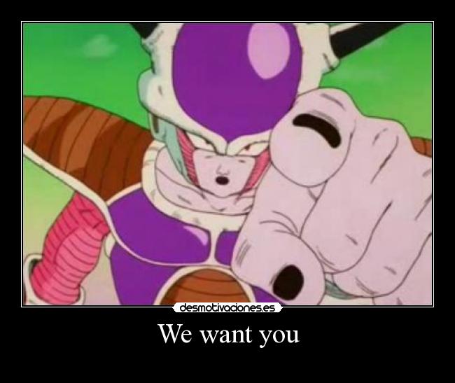 We want you -