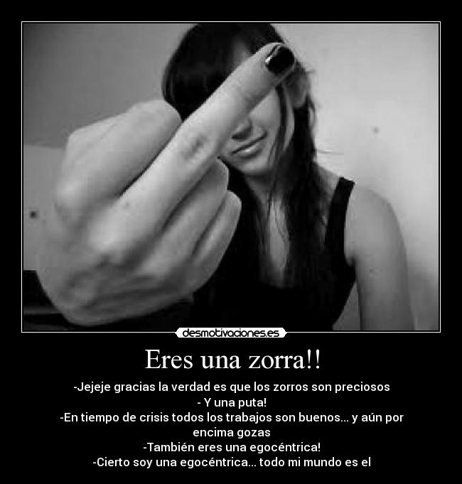 Eres una zorra!! - 