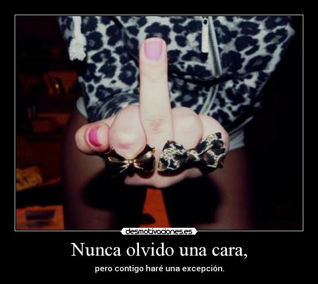 Nunca olvido una cara, - 