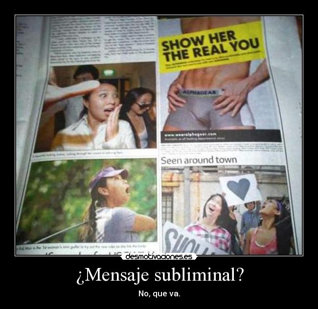 ¿Mensaje subliminal? -