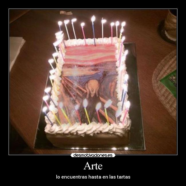 Arte - lo encuentras hasta en las tartas