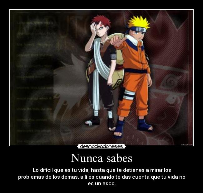 Nunca sabes -