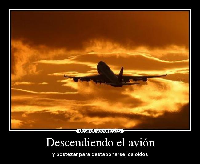 Descendiendo el avión -