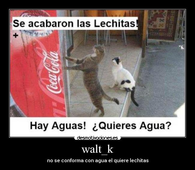 walt_k - no se conforma con agua el quiere lechitas