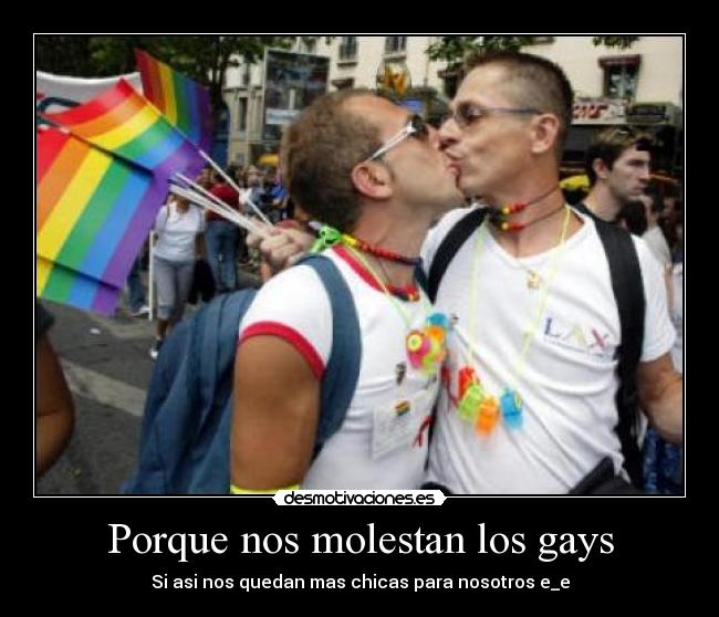 Porque nos molestan los gays - Si asi nos quedan mas chicas para nosotros e_e
